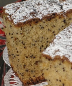 Poppy Seed Cake serving Poppy Seed Cake serving