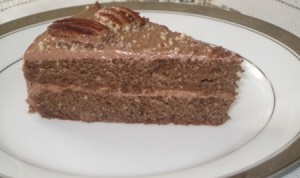 Atkins Diet - slice of Pecan Chocolate cake