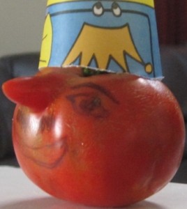 Tomato with a face