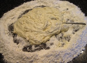 Step 2 - working in the flour