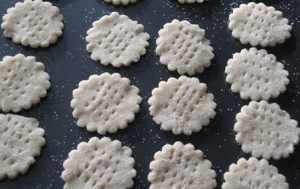 Cream Wafers - pricked with a fork