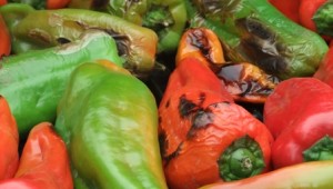 Step three for roasting peppers