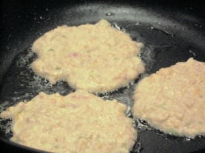 Irish Potato Pancakes - frying