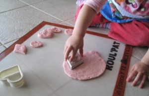 Making playdough - cutting out shapes 2