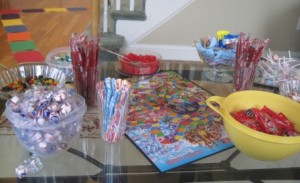 Assortment of candy to fill up Thank you bags with