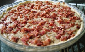 Crumbled bacon topping