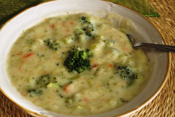low calorie cream of broccoli soup