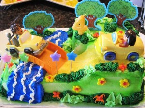 Dora Theme Birthday Cake