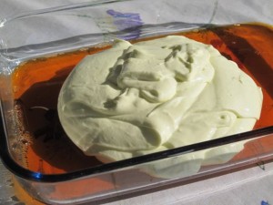 Three layer jello - cheese layer step 1