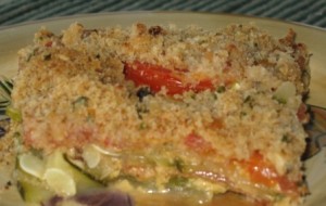 Zucchini casserole serving 2