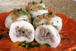 Stuffed gnocchi - with sauteed breadcrumbs