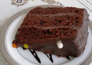 Dark Chocolate Cake with Ganache - serving 3