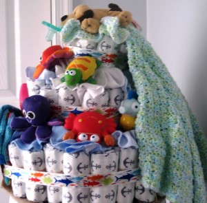 Diaper Cake - right side view 3