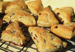 Orange Cranberry Scones - all baked and cooling off
