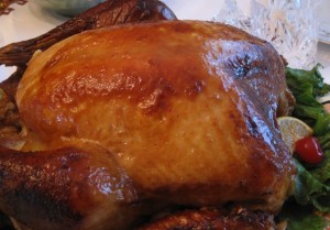 Roasted turkey ready to serve