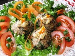 Turkey meatballs with spinach