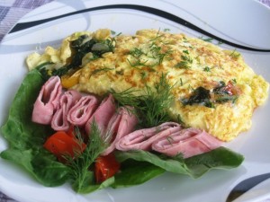 Spinach omelette