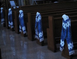 Ukrainian Embroidered runners adore the church pews