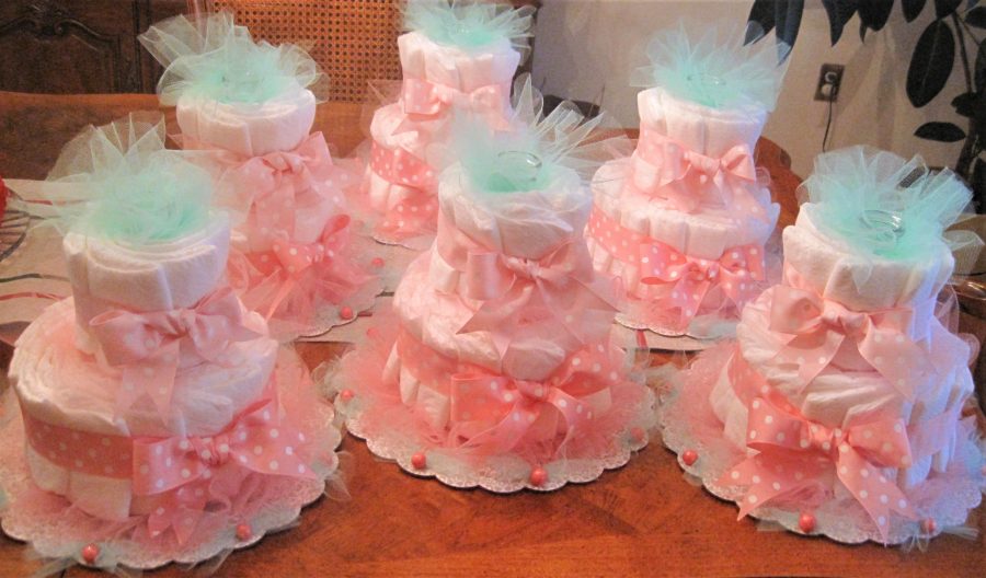 diaper cake centerpieces for tables