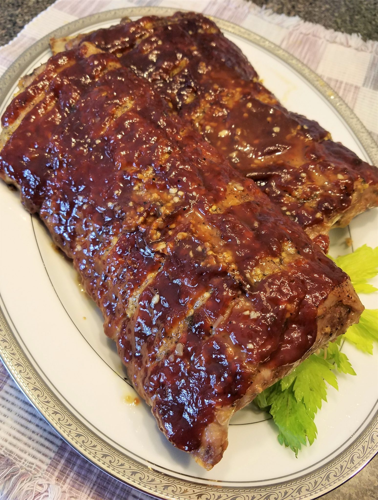 Rack Of Ribs In Barbecue Sauce 1547x2048 